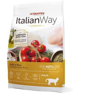 ItalianWay Pollo e Riso - Alimento Secco Completo per Gatti, Sacco da 8 kg, Oltre il 40% di Pollo e Tacchino, Gluten Free