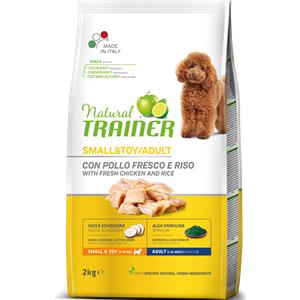 Natural Trainer Crocchette per Cani Adulto Small & Toy al Pollo e Riso - 800 gr