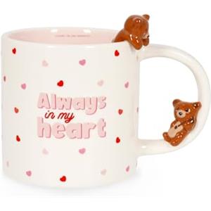 Legami - Tazza in Gres - Too Cute to Handle, Tema Teddy Bear, Utilizzabile in Lavastoviglie, Capacità 350 ml