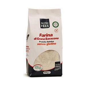 NUTRIFREE Farina di Grano Saraceno 500 g - Senza Glutine, Ricca di Amminoacidi Essenziali