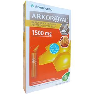 Arkopharma Arkoroyal Pappa Reale 1500mg Senza Zucchero - 10 Flaconcini per Sostegno Nutritivo e Benessere
