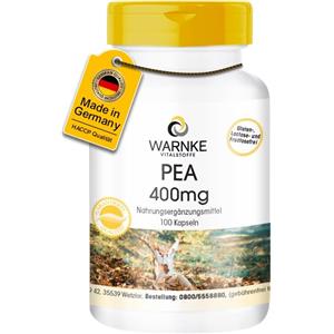 Warnke Vitalstoffe PEA 400 mg - 100 capsule vegan di palmitoiletanolamide ad alto dosaggio