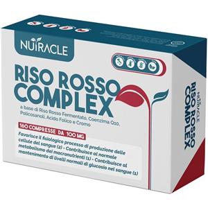 Nutracle Riso Rosso Fermentato 160 compresse - Integratore per il Colesterolo con Monacolina K, Acido Folico, Coenzima Q10 e Policosanoli