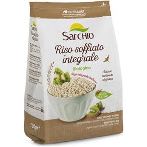 SARCHIO Riso Soffiato Bio Integrale 100g - Senza Glutine e Basso Contenuto di Grassi