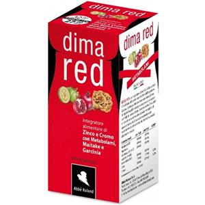 Abbè Roland Dima Red Metabolami - Integratore Alimentare con Zinco, Cromo, Maiatake e Garcinia - 60 Compresse