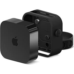 elago Supporto Multiplo Compatibile con Apple TV 4K 3a Generazione (2022) - 3 Opzioni di Montaggio: Magnete, Vite, Cinghia, Installazione Facile, Previene il Surriscaldamento