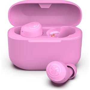 JLab Go Air Pop+ Cuffie Bluetooth In Ear Piccole, Auricolari Senza Fili, 35H+ di Autonomia, IP55 True Wireless Earbuds con Microfono, Applicazione, Dual Connect, Custodia Ricarica, Rosa