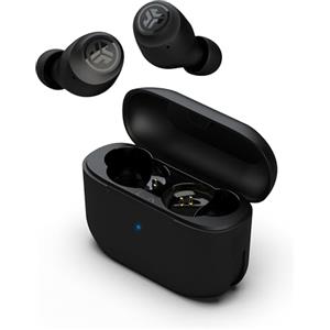 JLab Go Air Pop+ Cuffie Bluetooth In Ear Piccole, Auricolari Senza Fili, 35H+ di Autonomia, IP55 True Wireless Earbuds con Microfono, Applicazione, Dual Connect, Custodia Ricarica, Nero Mezzanotte