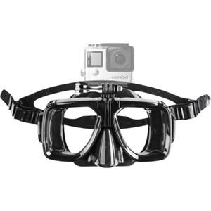 Mantona Taucherbrille mit Befestigung (für GoPro Hero 6 5 4 3+ 3 2 1, Session und andere kompatible Action Cams), 21052