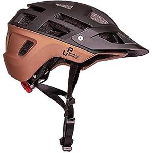 Urban Prime PRO Helmet, Casco Protettivo con Luci e Visiera, Bici, e-Bike e Monopattino Elettrico Unisex Adulto, Nero, Bronzo, L (59-62 cm)