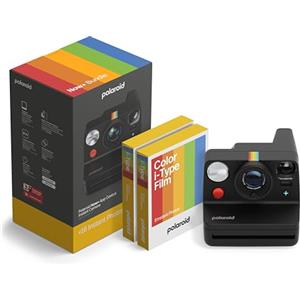 Polaroid - NOW+ Gen3 - Fotocamera istantanea Bluetooth Connected - Pacchetto fotocamera + pellicola a colori (16 foto) Nero (6562)