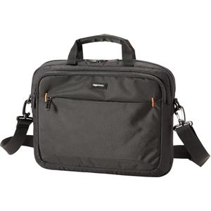 Amazon Basics Borsa compatta a tracolla per laptop con tasche portaoggetti per accessori, custodia da trasporto, 14 pollici - 35,6 cm, 1 unità, confezione da 1, Nero
