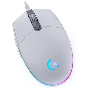Logitech G G203 LIGHTSYNC Mouse Gaming con Illuminazione RGB, Personalizzabile, 6 Pulsanti Programmabili, Sensore per Gaming, Tracciamento a 8.000 DPI, Peso Ridotto - Bianco