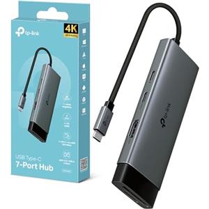TP-Link UH7020C Hub USB C 7 in 1, 1 HDMI 4K@60Hz, SD e MicroSD, 1 PD 100W, 1 Porta USB-C, 2 Porte USB-A, USB3.0, 5 Gbps SuperSpeed, Win11/10/8.1/8/7, Mac OS, Linux OS, iOS, Android, Chrome OS
