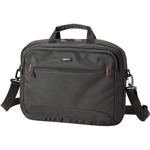 Amazon Basics Borsa compatta per computer portatile con tasche per accessori (15,6 pollici, 40 cm), nero, confezione da 1