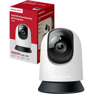 MERCUSYS MC200 Telecamera Wi-Fi Interno FHD, Videocamera Sorveglianza 360°, Visione Notturna, Audio a 2 Vie, Rilevamento di Movimento/Notifiche/Allarme, ZonaPrivacy, Supporta microSD fino a 512 GB