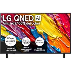 LG QNED AI QNED84 TV 50 pollici, Smart TV 4K, Processore α7 Gen8, Dynamic QNED Color, Design Ultra Slim, webOS con AI e telecomando puntatore AI, Gaming con VRR 4K@60Hz, 50QNED84A6C 2025