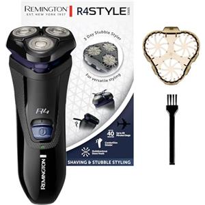 Remington Rasoio Elettrico Barba R4 Style Series Rotary Shaver, Rasoio Elettrico a Testine Rotanti, Lame Flessibioli a Doppia Traccia, Styler per Barba, R4002