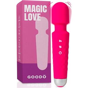 MySecretCase Vibratoreper Donna Professionale - Massaggiatore Magic Wand per Donne, Vibratore Massaggio Muscolare, Sextoys Per Coppia in Morbido Silicone, Vibratoriper Coppie (Fucsia)