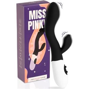 MySecretCase Vibratoreper Donna Punto G Squirting 19,5cm Vibratore Rabbit Vibratoreper Donna Grandi Stimolatore Clitoride Femminile 10 Modalità Vibrazione Sexytoysys Coppia Squirting (Nero)