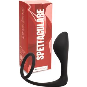 MySecretCase Plug Anale con Anello Pene Stimolatore Prostata per Lui Cock Ring Plug Anale-Dilatore Uomo Donna in Silicone 2 in 1 Butt Plug Dildo Anale Sexytoysys Coppia Waterproof
