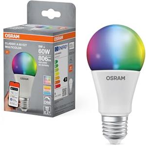 OSRAM SMART+ RGBW, lampada LED E27 con Matter over Wifi, appositamente progettata per ALEXA, sostituisce 60W, 2700-6500K, 16 milioni di colori RGB, confezione da 1 (non compatibile con app SMART+)
