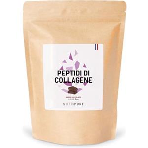 NUTRIPURE Peptan® Peptidi di Collagene Tipo 1 e 3 | Proteine idrolizzate al 90% | Ossa e articolazioni | Pelle, capelli e unghie | Gusto cioccalato | Bustina da 310 g | 1 mese | Prodotto in Francia