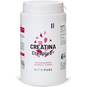 NUTRIPURE Creatina Monoidrato in Capsule Creapure® 100% Pura | Gusto Neutro | Vegana | Aumento della Forza Muscolare | Ideale per Sport Intensi e per il bodybuilding| 150 Capsule | Prodotto in Germania