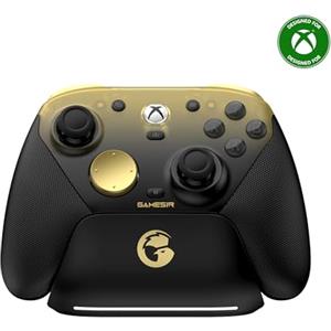 GameSir G7 Pro Controller 1000Hz con Stazione di Ricarica per Xbox Series X|S, Xbox One, Windows 10/11 & Android - Joystick TMR, Grilletti Regolabili & 4 Pulsanti Programmabili - Oro