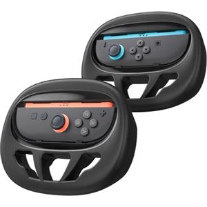 Spigen Volante Joycon 2 Controller Handle NS101 Compatibile con Nintendo Switch 2 Joy-Con(2025), Volanti da corsa per Switch 2 - Nero