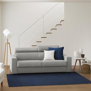 Dmora Divano Letto 2 posti Agrippina, Sofà Apertura Girevole, Poggiatesta Regolabili e Braccioli Standard, 100% Made in Italy, Cm 200x95h85, Grigio