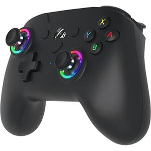 SUBSONIC - Joystick Senza Fili per Switch/Switch 2 - Wireless Controller Bluetooth con LED, Vibrazione e Giroscopio - Nero