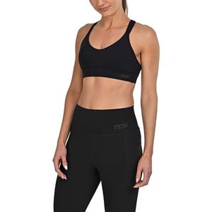 TCA Reggiseno Sportivo Donna - Top Palestra Donna Fitness per Sport e Yoga - Reggiseno Imbottito con Spalline Regolabili - Top Sportivo a Medio ed Alto Impatto - Imbottitura Rimovibile - Nero, M