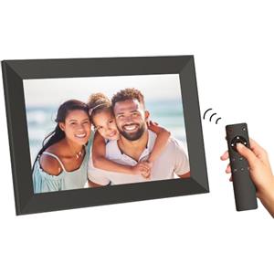 AGFAPHOTO - Cornice digitale - Realiview APF1000 - Schermo LED da 10 pollici, funzioni meteo/orologio - Nero