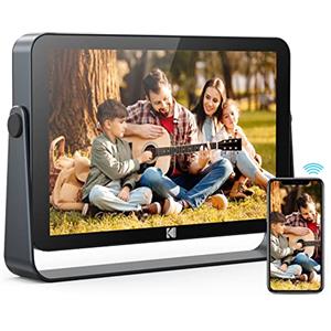 KODAK Cornice per foto digitale da 10" Wi-FI 6, touch screen Full HD 1200x1920, 32 GB, batteria 3800 mAh, presentazione e musica, tempo auto, condivisione via Wi-FI 2.4G/5G - nero