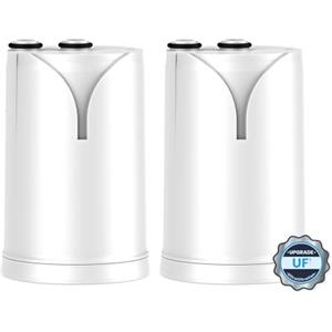 GLACIER FRESH Ultrafiltrazione Filtro acqua rubinetto ON TAP (600L), compatibile Brita® On Tap V/Pro V-MF/HF, 5 stadi - Riduce 99% PFAS, batteri, metalli, cloro e particelle 0,01 µm (2 pezzi)