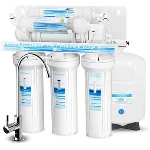 Geekpure Sistema di filtraggio dell'acqua potabile ad osmosi inversa a 6 stadi con filtro remineralizzato pH+ alcalino-75GPD