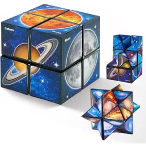 Naiocase Cubo Magico Set 3D Puzzle Spaziale per Bambini - Giochi Educativi per Ragazzi 6-12 Anni, Regalo Interessante per il Tempo Libero