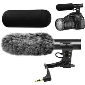 Tikysky Microfono per fotocamera, microfono video per interviste DSLR, microfoni per Canon Nikon Sony Panasonic Fuji