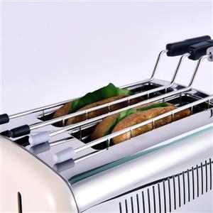 Vibsky Tostapane per sandwich, in acciaio inox, 436 cm, con fessure per tostapane, manici resistenti al calore, pranzi veloci e snack