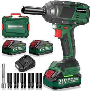 blayram 1000 Nm Avvitatore a Impulsi Brushless Compatibile con batterie Makita 18V, Avvitatore a Batteria da 1/2 pollice con 2 batterie da 4,0 Ah, Avvitatore ad Impulsi con 5 bussole per auto e casa