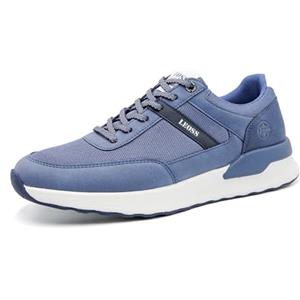 LEOSS ORIGINAL Sneakers Uomo Casual per Correre Camminare Scarpe Casual Scarpe Elegante Basse Scarpe con Lacci Sportive Traspirante Trekking SU9463-3 (Blu Navy, 42)
