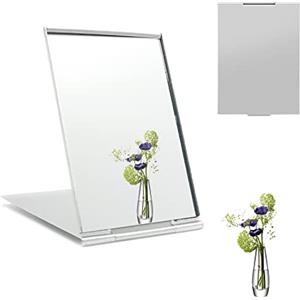 laeeyin Specchio cosmetico portatile ultra sottile pieghevole per viaggi, ufficio, rasatura, campeggio e trucco (1 pezzo, 11,5 x 8 cm)