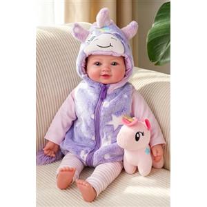 BABESIDE Bambole Bambina - 17 Pollici Bambola Realistica Femmina dal Corpo Morbido e dal Dolce Sorriso, Bambolotto Neonato, con Abiti e Accessori, Regalo per Bambini dai 3 Anni In Su