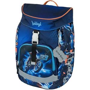 Baagl Zaino scuola per 1 ° classe ragazzi ragazze Airy zaino scuola ultraleggero borsa scuola bambini zaino scuola elementare, Moto., 24 × 36 × 20 cm