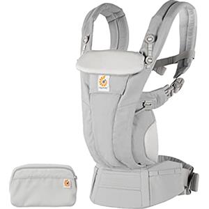 Ergobaby Omni Dream - Marsupio per neonati dalla nascita fino a 20,4 kg, 4 posizioni, in cotone morbido al tatto, ergonomico (grigio perla)