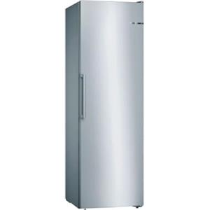 Bosch Serie 4 - Congelatore verticale NoFrost, altezza 186 x larghezza 60 cm, 242 l, cassetti BigBox per alimenti grandi, sistema multiairflow, acciaio - GSN29VIEP
