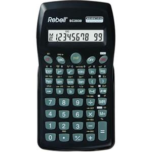 Rebell SC2030 - Calcolatrice scientifica con calcolatrice, calcolatrice (tasca, calcolatrice scientifica, 10 cifre, 1 linee, batteria, colore: Nero
