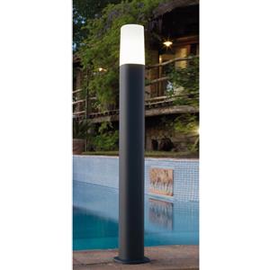 Sovil Paletto A Stelo in Alluminio Grigio con Diffusore Opalino - E27, 25W, IP44