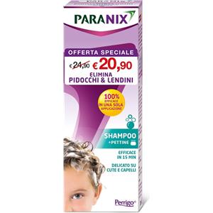 Paranix Shampoo Trattamento Pidocchi e Lendini 200ml con Pettine - Formula a Doppia Azione e Senza Insetticidi